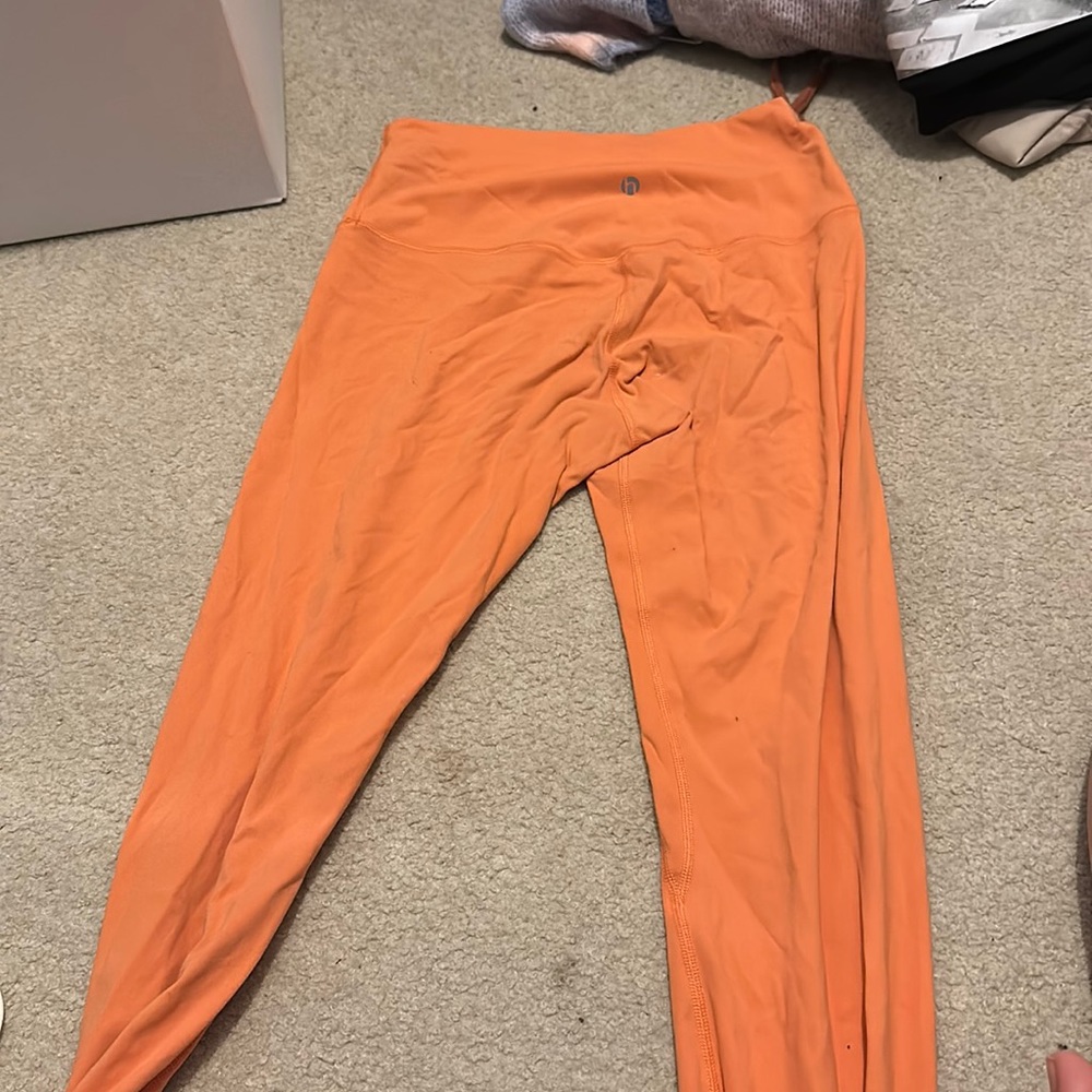 Orange High Rise Leggings